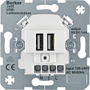 USB- 2-   230 V, 3.0A -, Berker