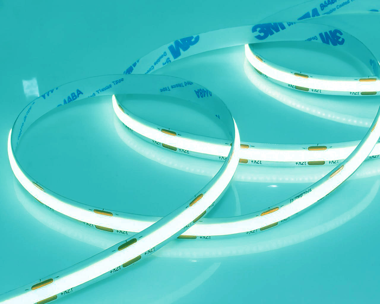 Светодиодная лента Lux COB 480Led Тurquoise 8mm (12V, 12W, Бирюзовый, IP20)