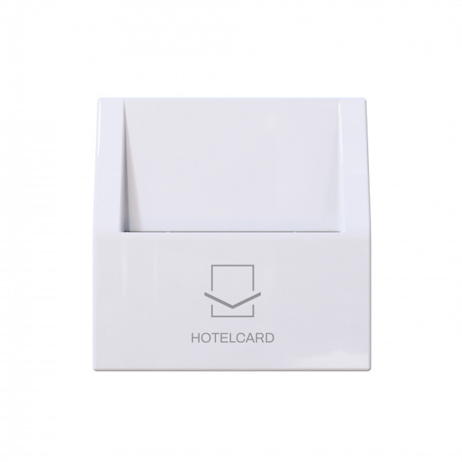 Отельный карточный выключатель с накладкой 10А, 250В, цвет белый глянцевый