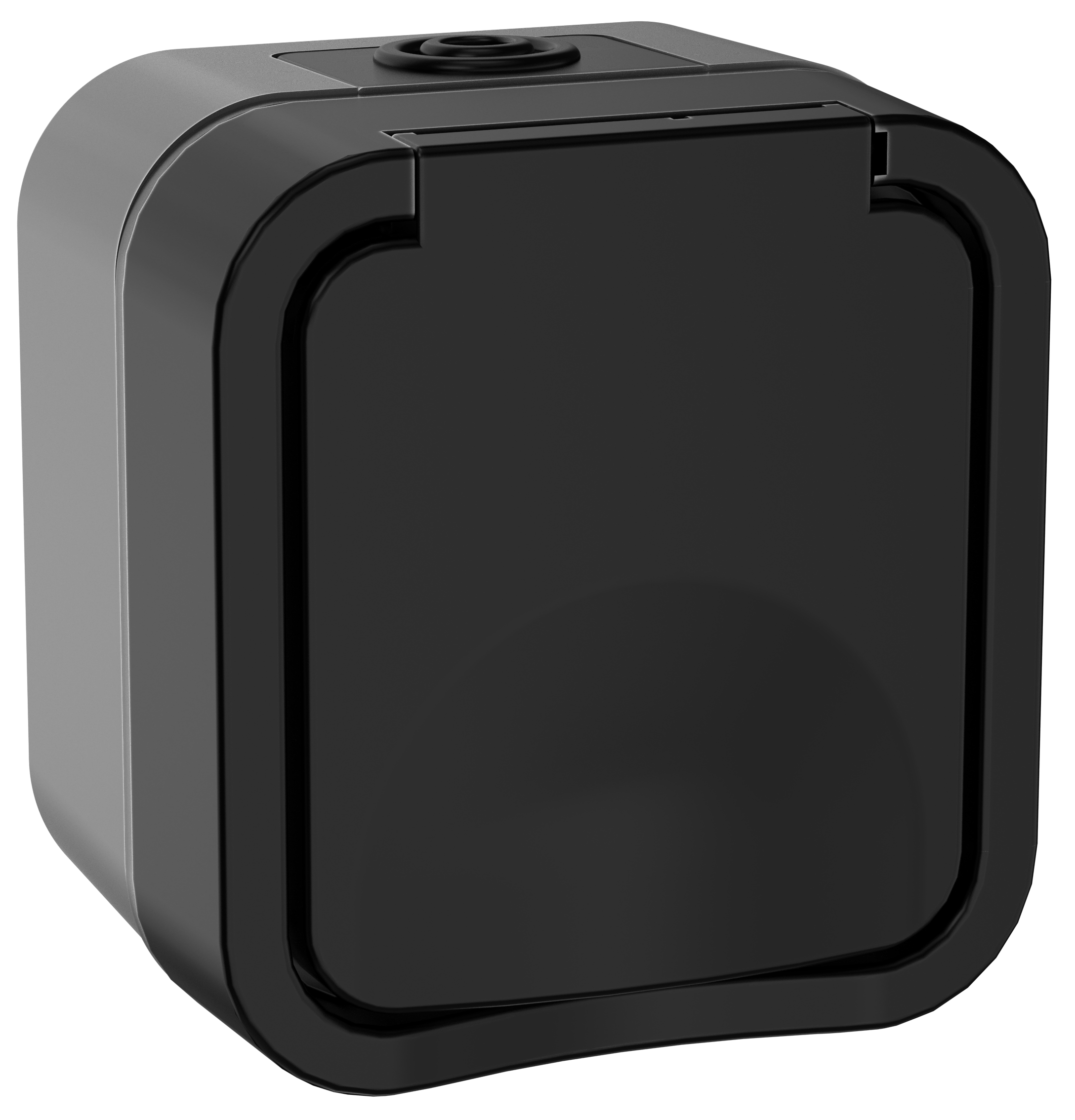 TORS Розетка 1-местная заземляющим контактом и крышкой 16А IP55 TS220 серо-белый IEK