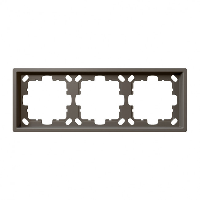 Рамка серия FD 3-постовая, цвет матовый Тауп (soft touch)