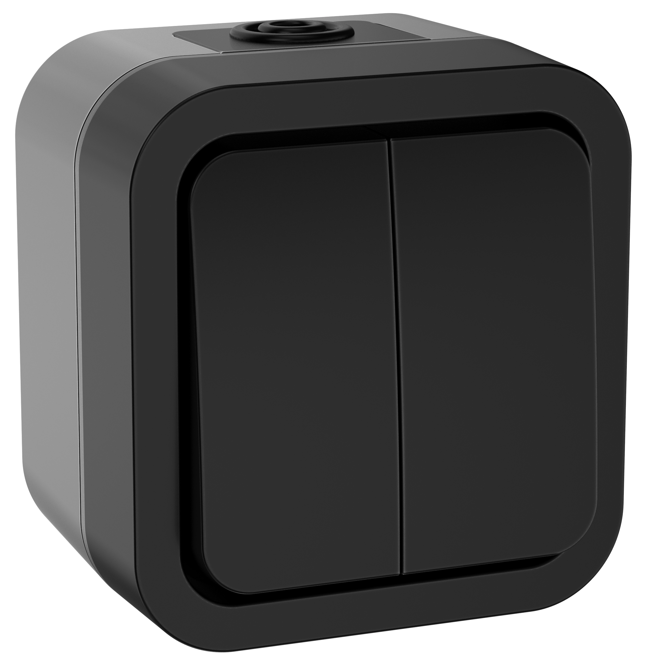 TORS Выключатель двухклавишный 10А IP55 TS205 серо-белый IEK