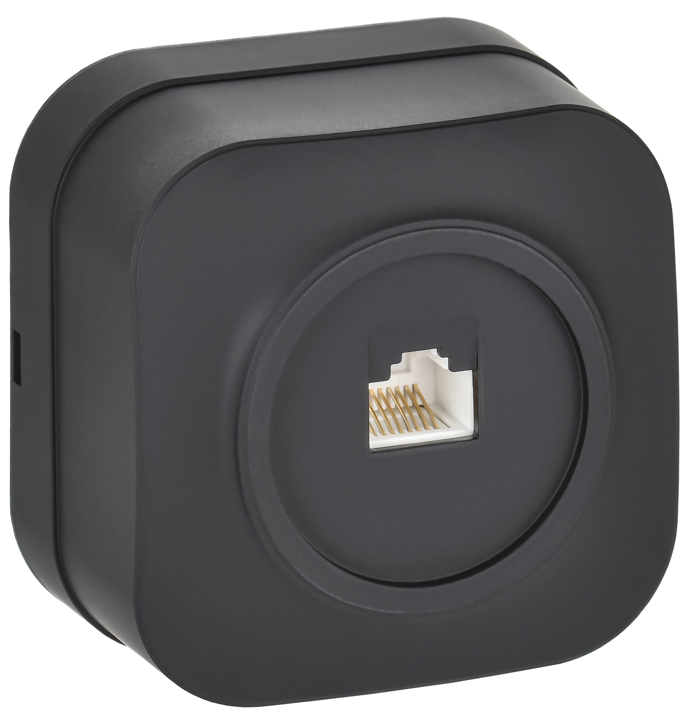 GLORY Розетка для открытой установки компьютерная RJ45 кат.5E РК10-ХЧм черный матовый IEK