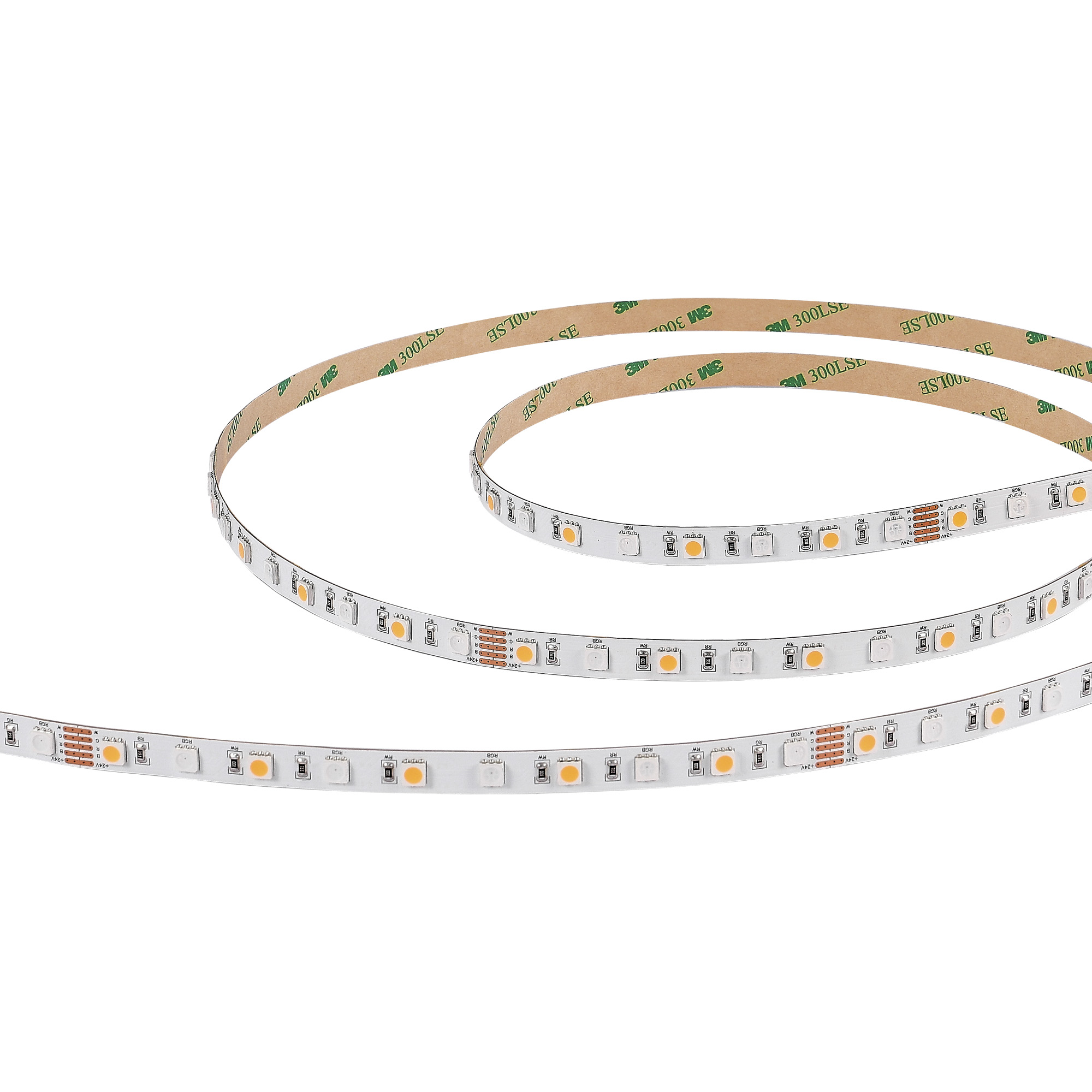 ST019.318.20RGBW Светодиодная лента SMD5050  - 17.28W/M 3000K+RGB 300Lm Ra>90 IP20 L1 000xW10xH- 24V