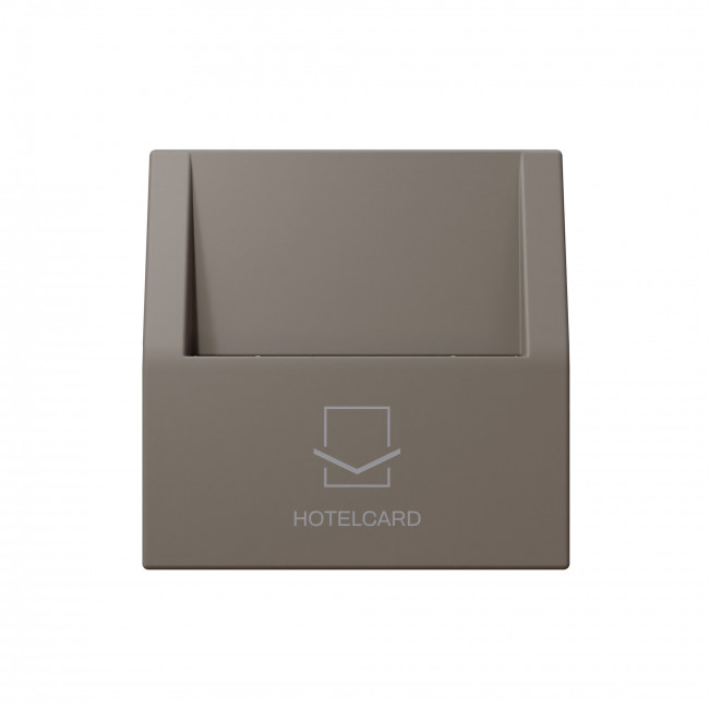 Отельный карточный выключатель с накладкой 10А, 250В, цвет матовый Тауп (soft touch)