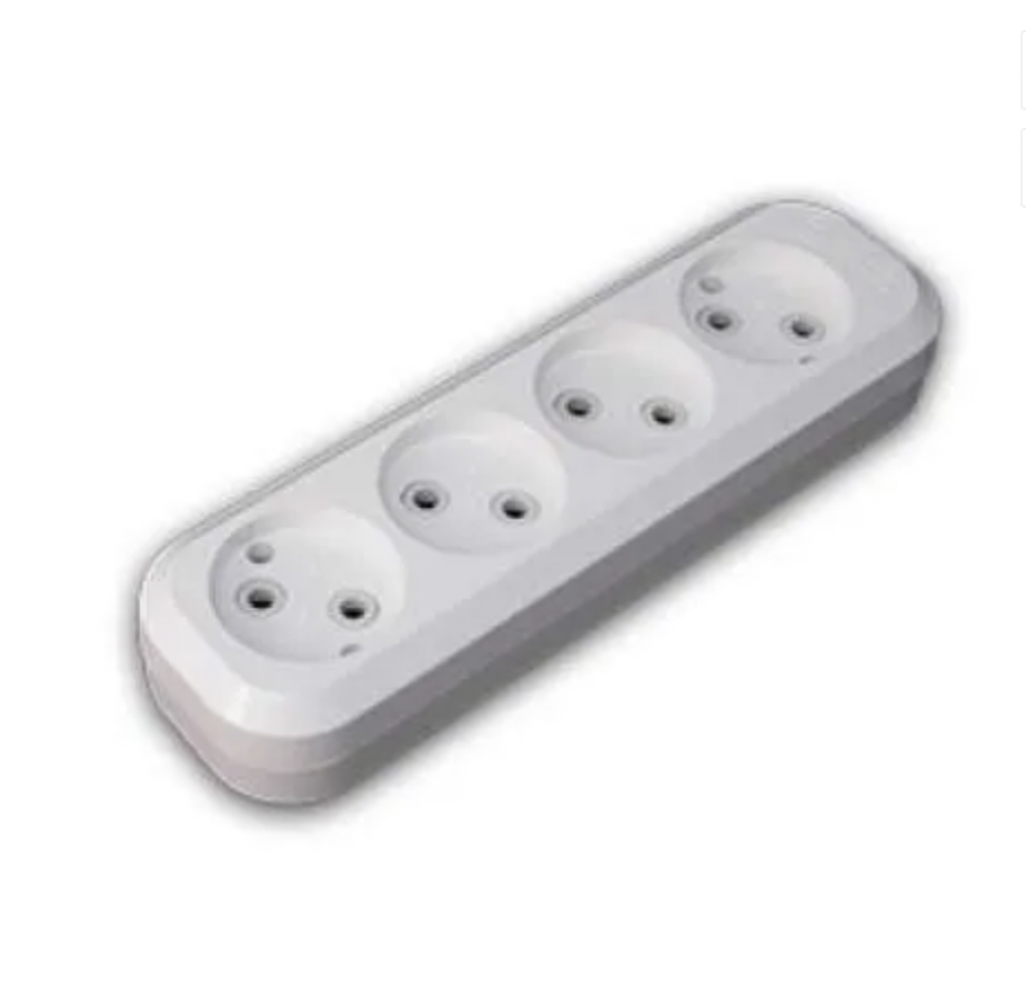 Колодка удлинителя 4 гнезда без заземления, Makel Колодка удлинителя 4 гнезда без заземления, Makel