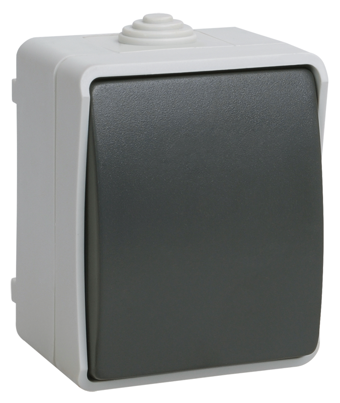 FORS Выключатель кнопочный для открытой установки 10А IP54 ВСк20-1-0-ФСр серый IEK