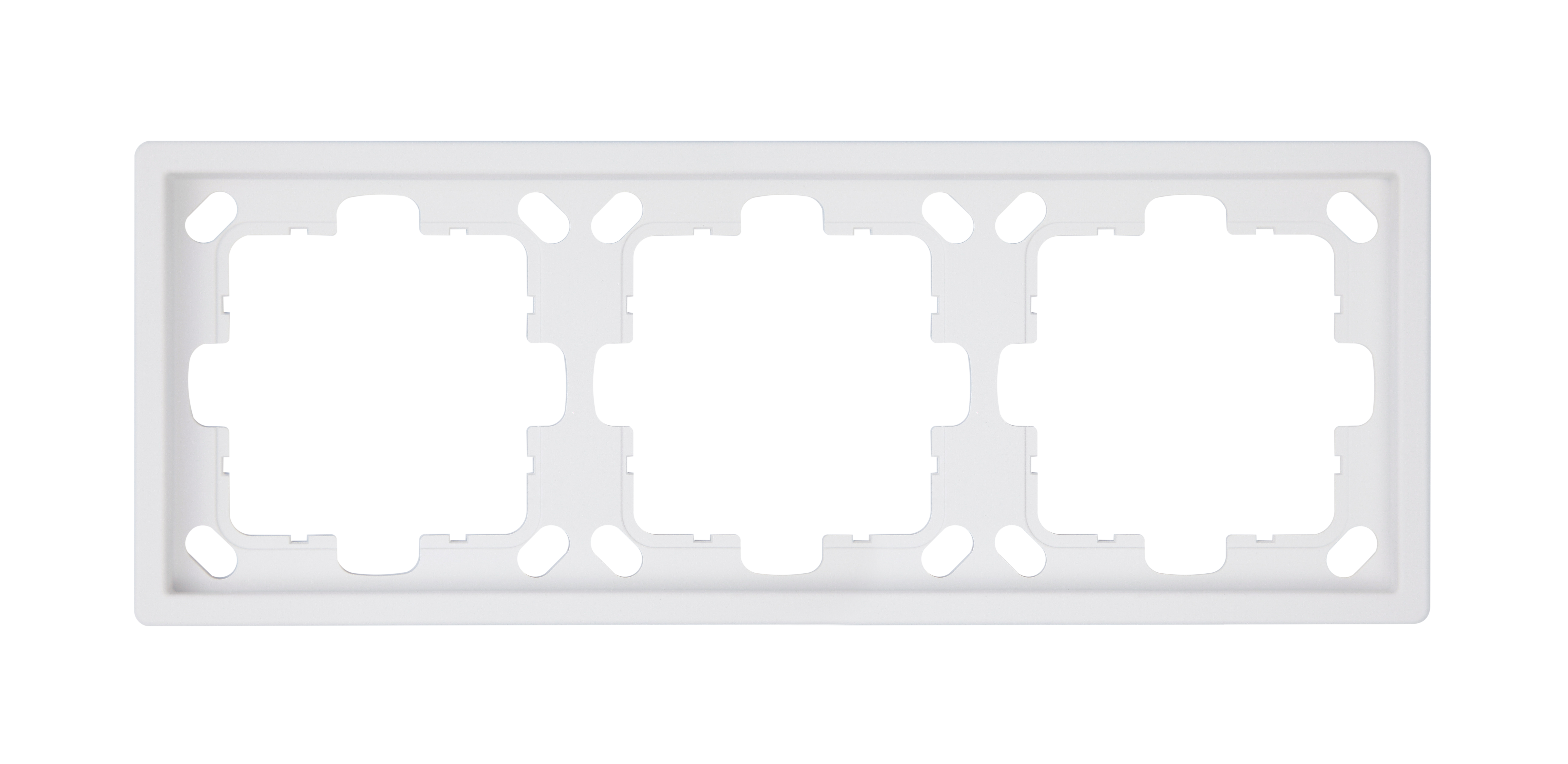 Рамка серия FD 3-постовая, цвет Белый матовый (soft touch)