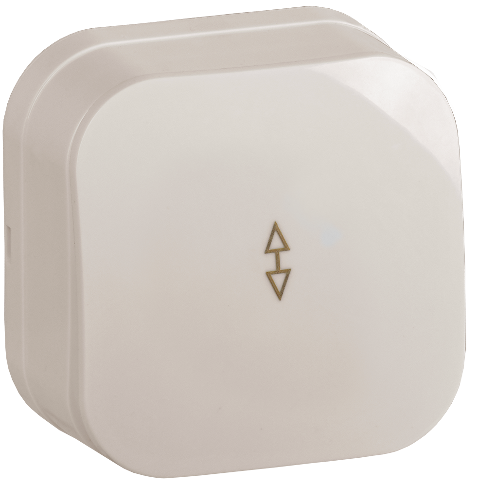 GLORY Выключатель 1-клавишный для открытой установки проходной 10А ВСп10-1-0-ХК кремовый IEK