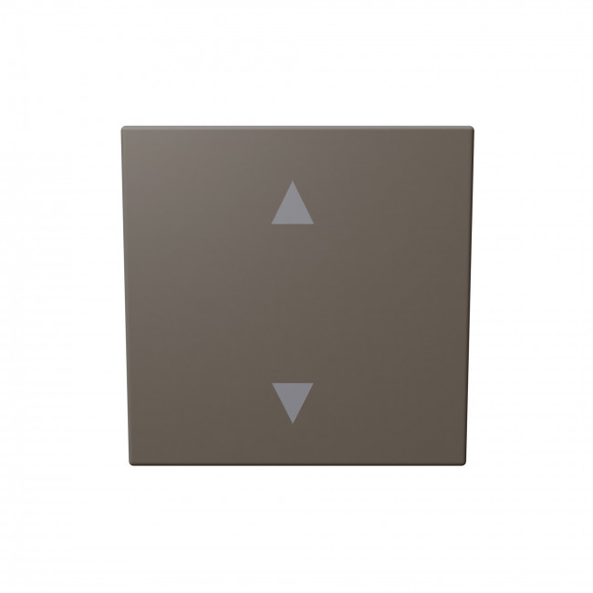 Выключатель одноклавишный для штор 10A 250V~ с накладкой, цвет матовый Тауп (soft touch)