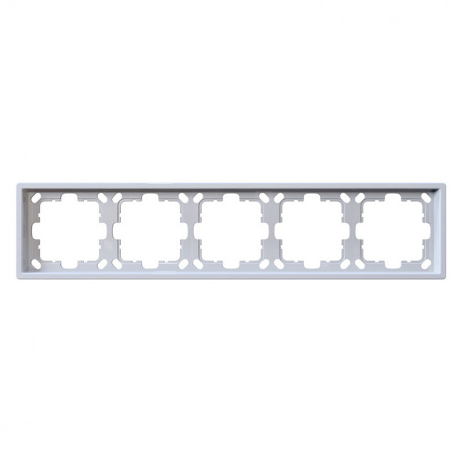 Рамка серия FD 5-постовая, цвет белый глянцевый