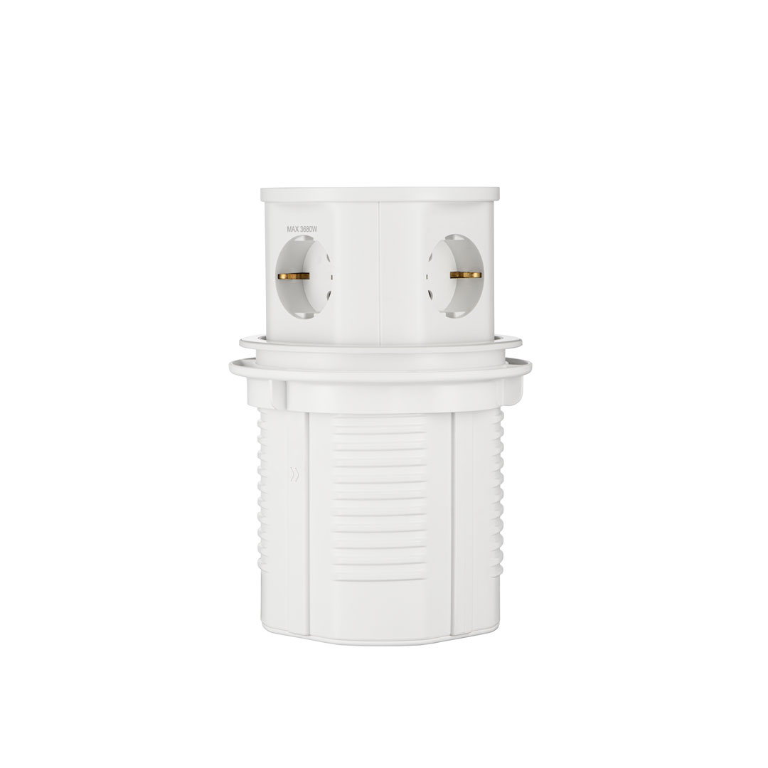 Розеточный блок Mebax LK-PRF-GN92303U1TCWC (серия LK-PRF), выдвижной