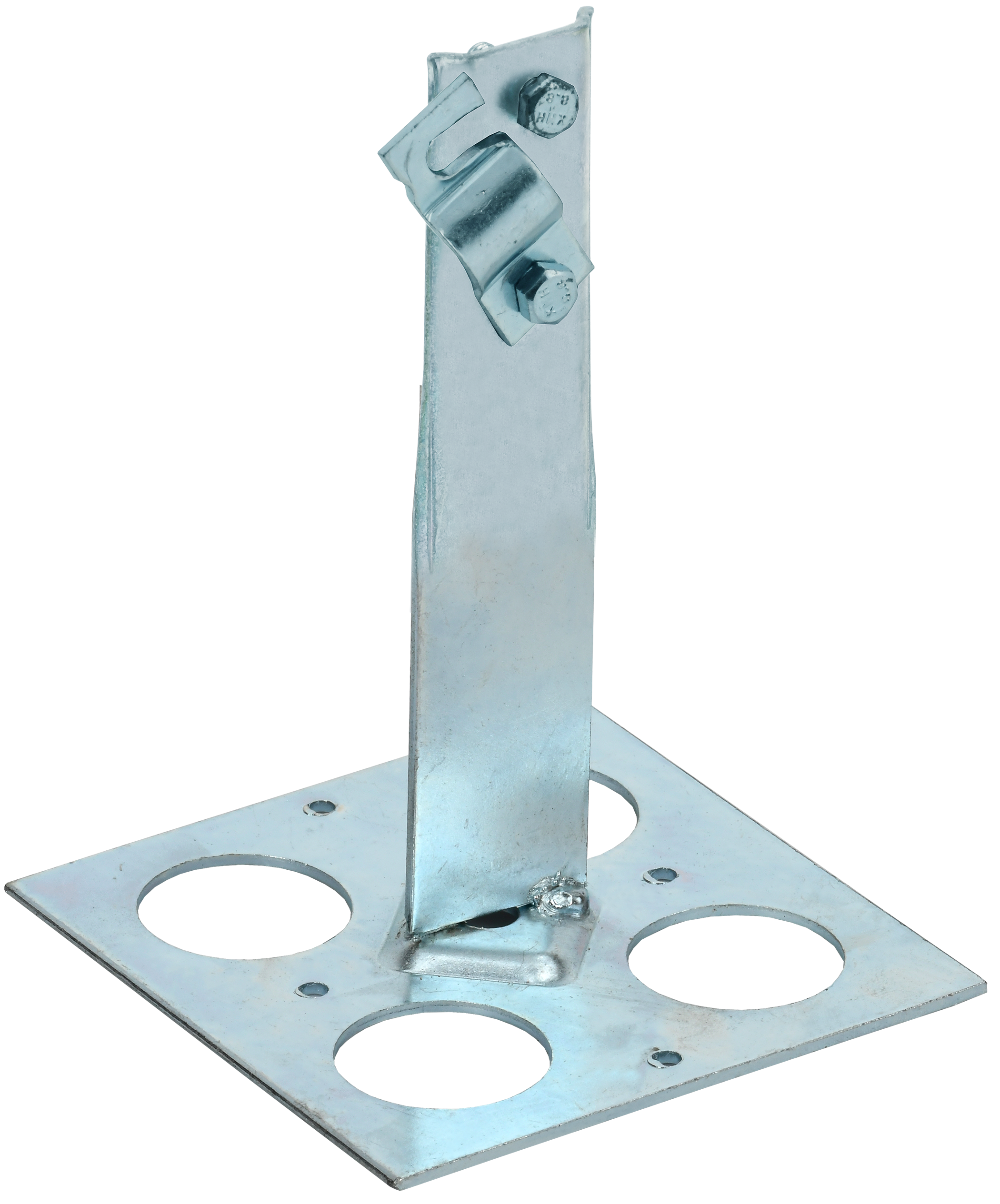 Держатель проводника круглого 6-10мм винтовой для плоской кровли h=90мм оцинкованная сталь HDZ IEK