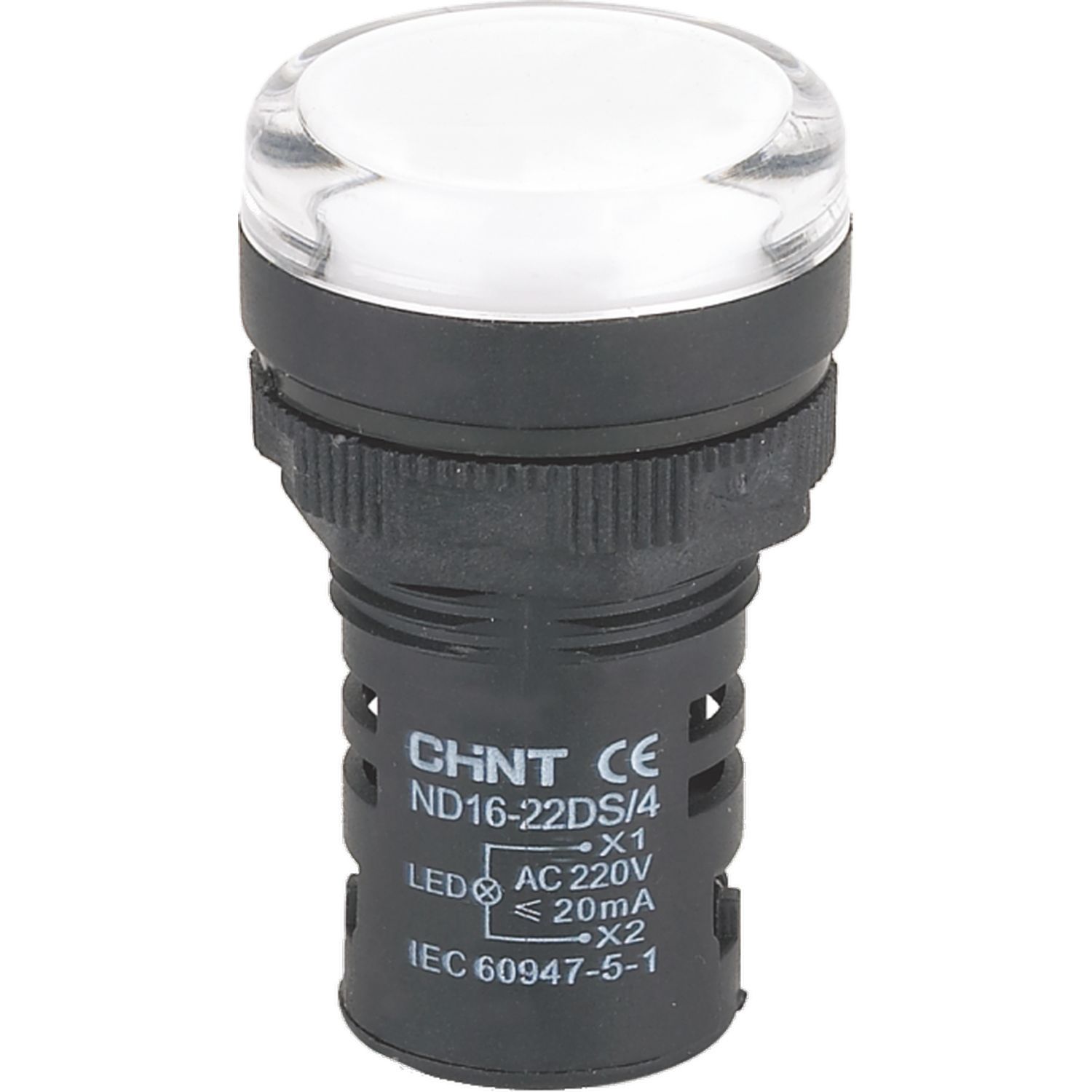 CHINT Индикатор ND16-22DS/4 белый АС230В (R)