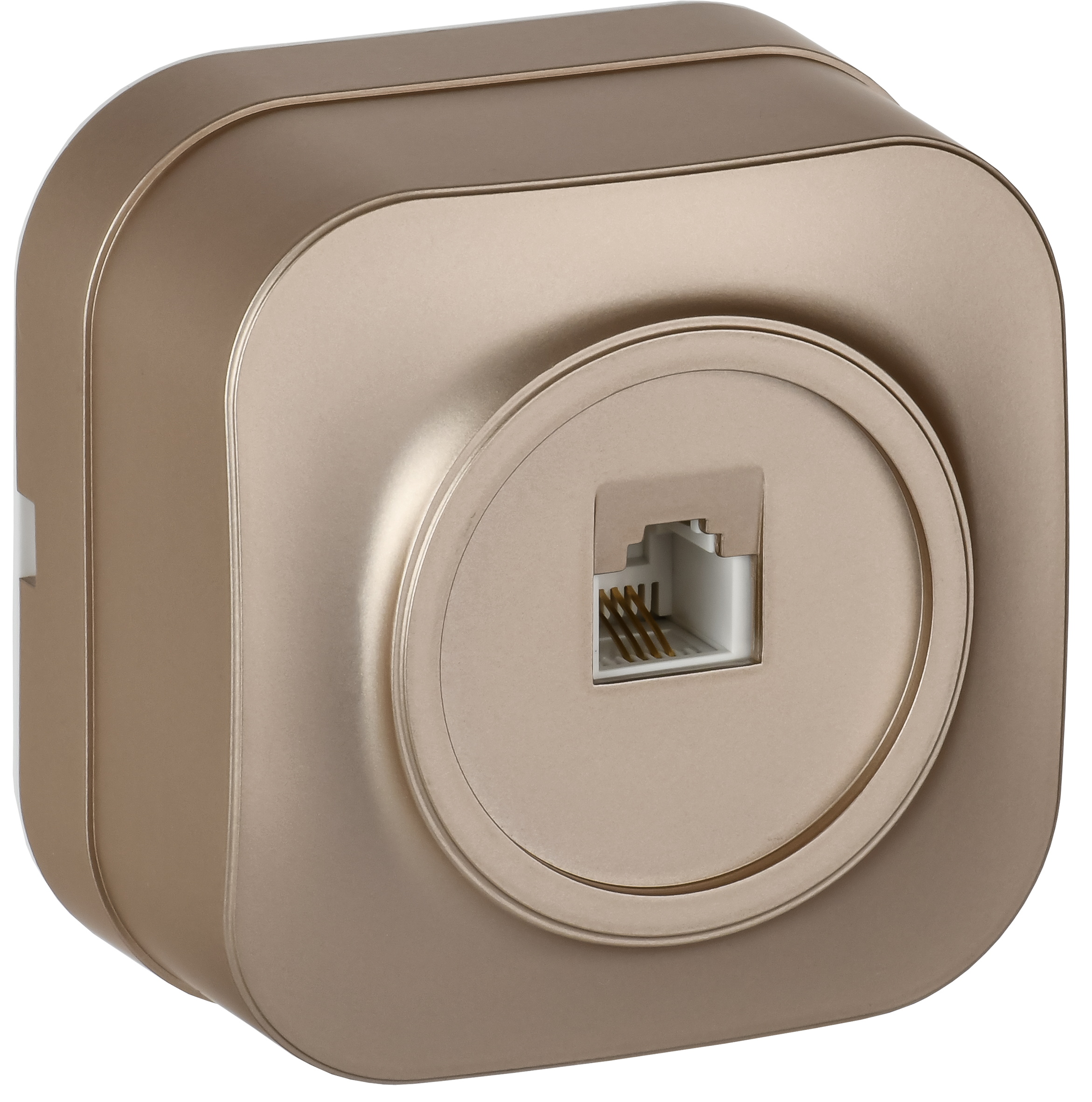 GLORY Розетка для открытой установки телефонная RJ11 РТ20-ХШм шампань матовый IEK