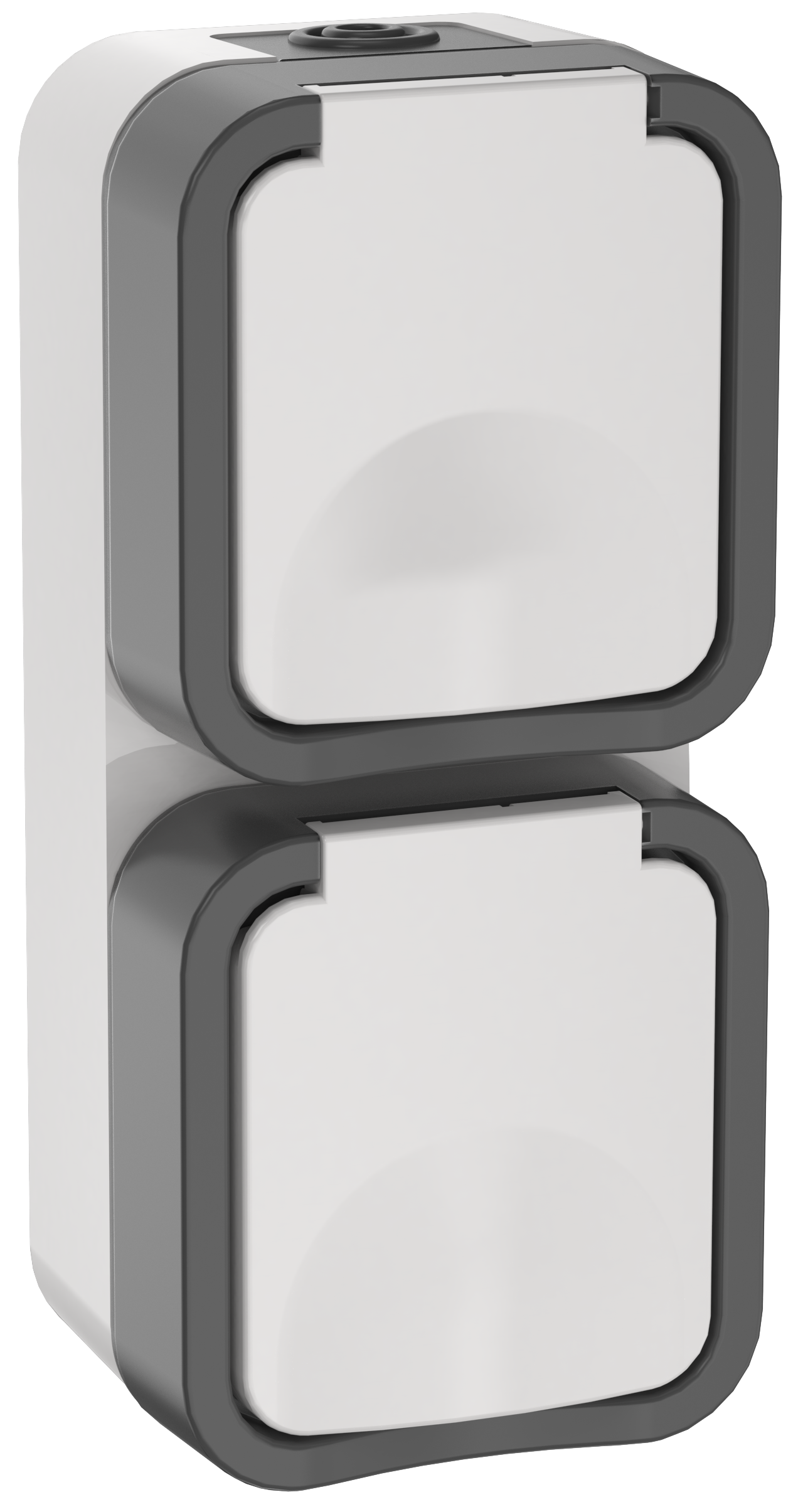 TORS Розетка 2-местная горизонтальная 16А IP55 TS122 графит IEK