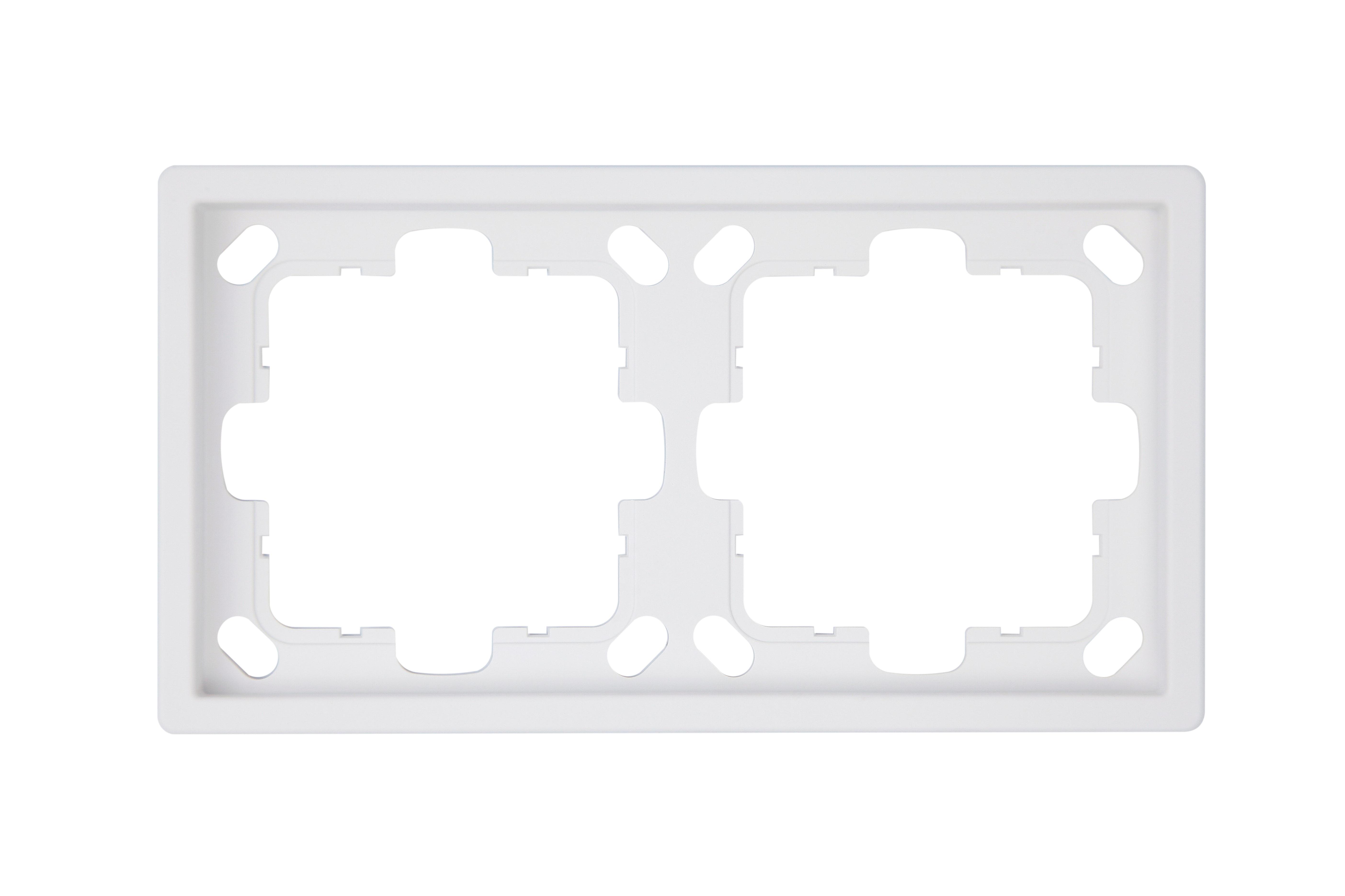 Рамка серия FD 2-постовая, цвет Белый матовый (soft touch)