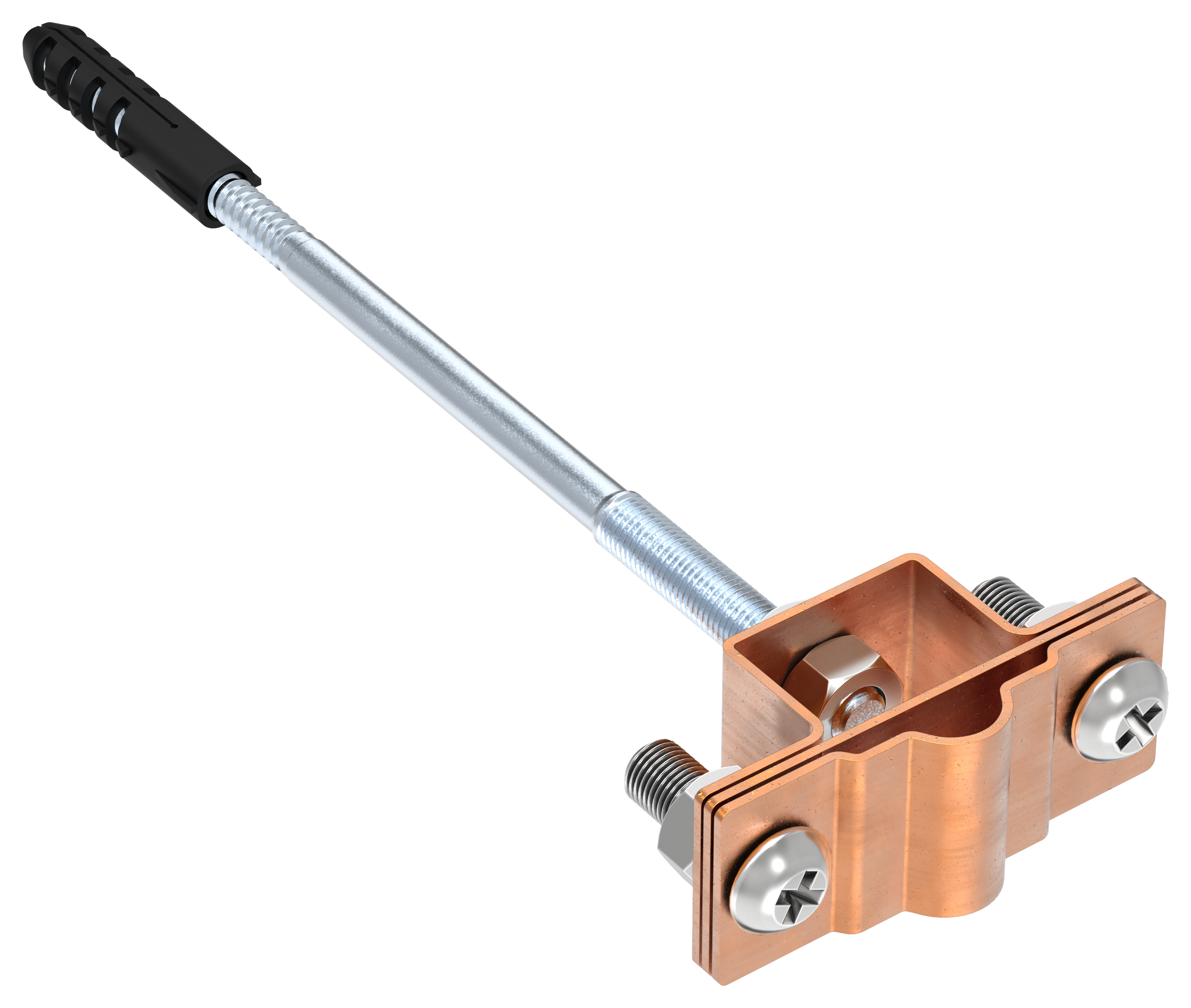 Держатель проводника круглого 8-10мм для деревянного фасада медь IEK