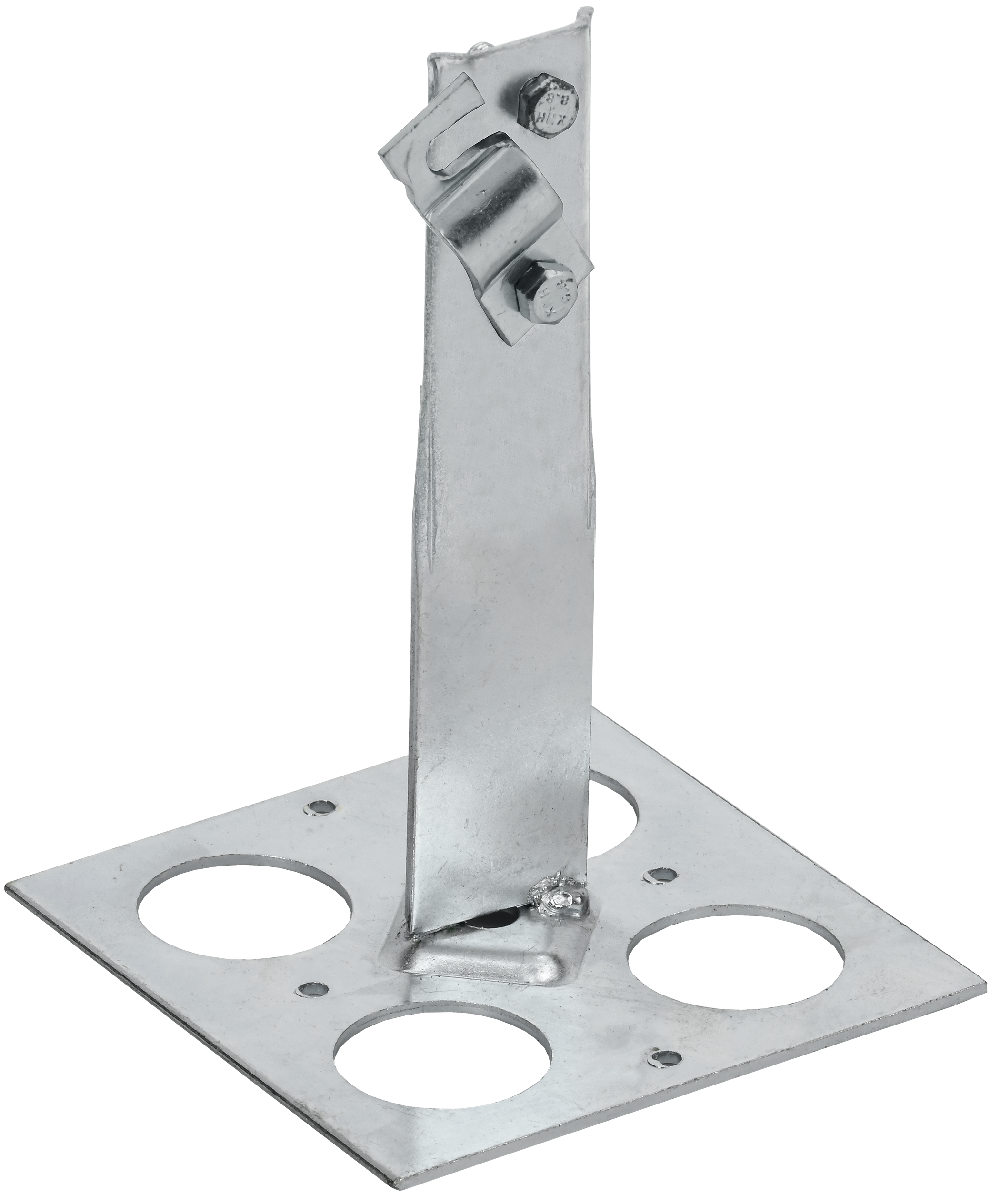 Держатель проводника круглого 6-10мм винтовой для плоской кровли h=150мм оцинкованная сталь IEK