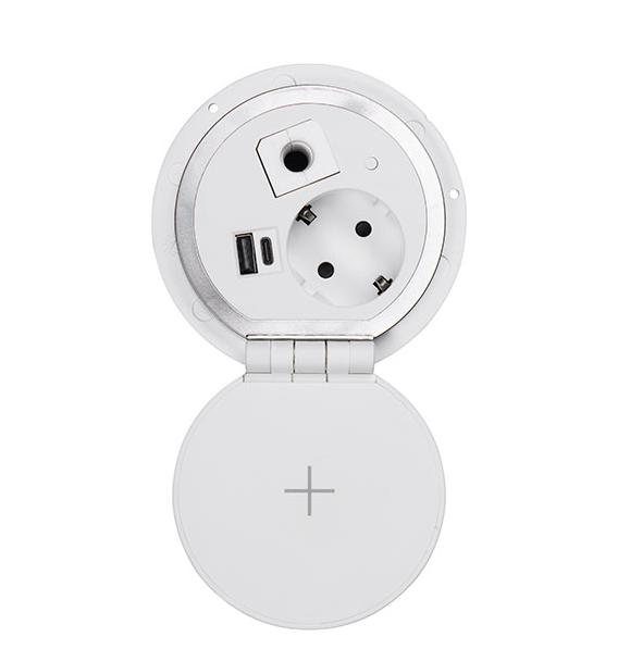 Розетка Mebax G5101E-1M1Q1UC-W (серия 51), встраиваемая, белая