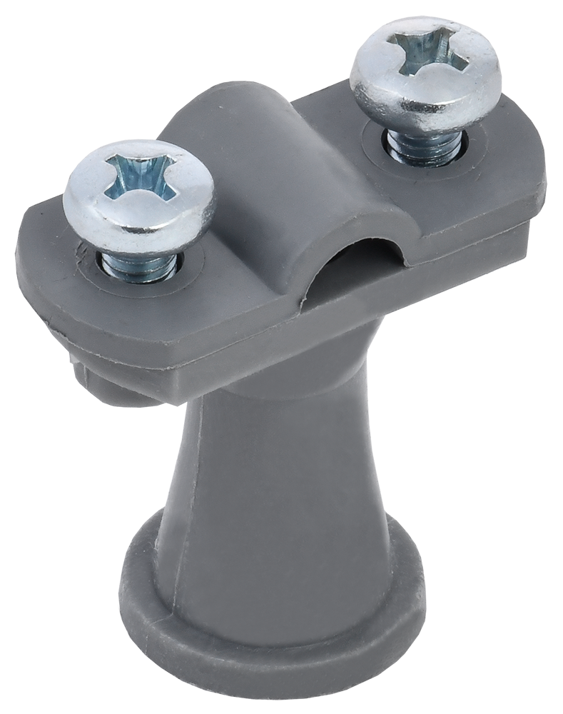 Держатель проводника круглого 6-10мм h=38мм пластик серый IEK