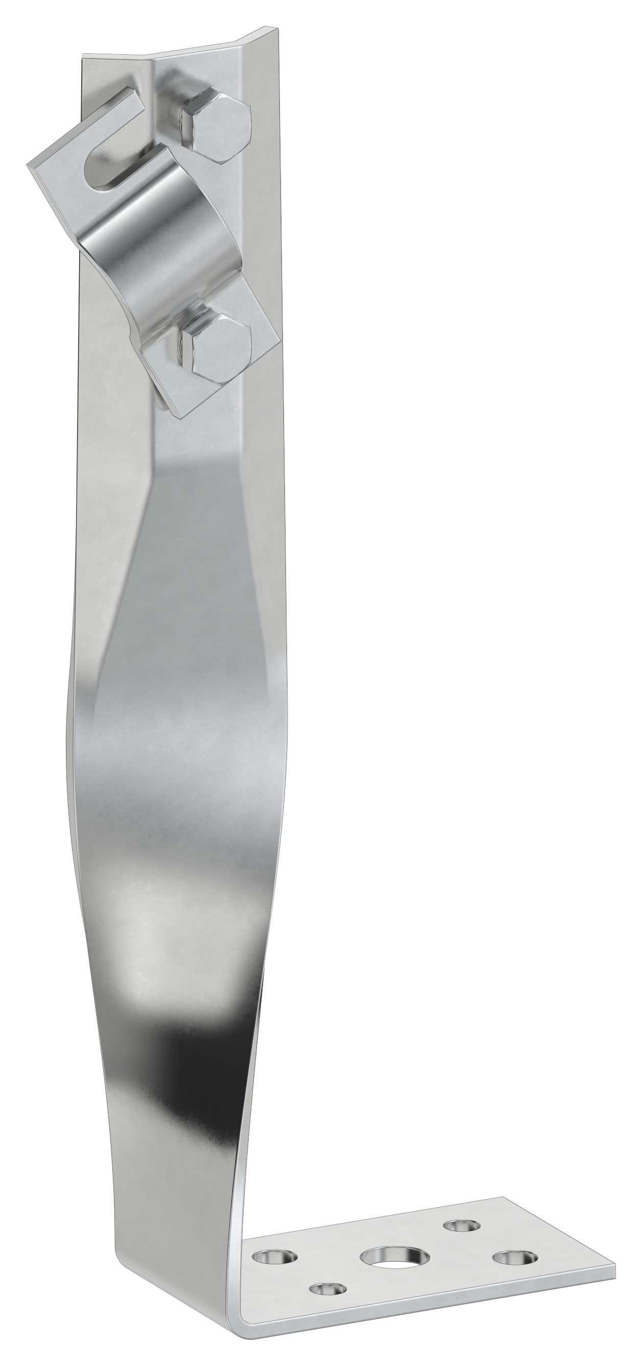 Держатель проводника круглого 6-10мм винтовой угловой скрученный h=140мм нержавеющая сталь IEK