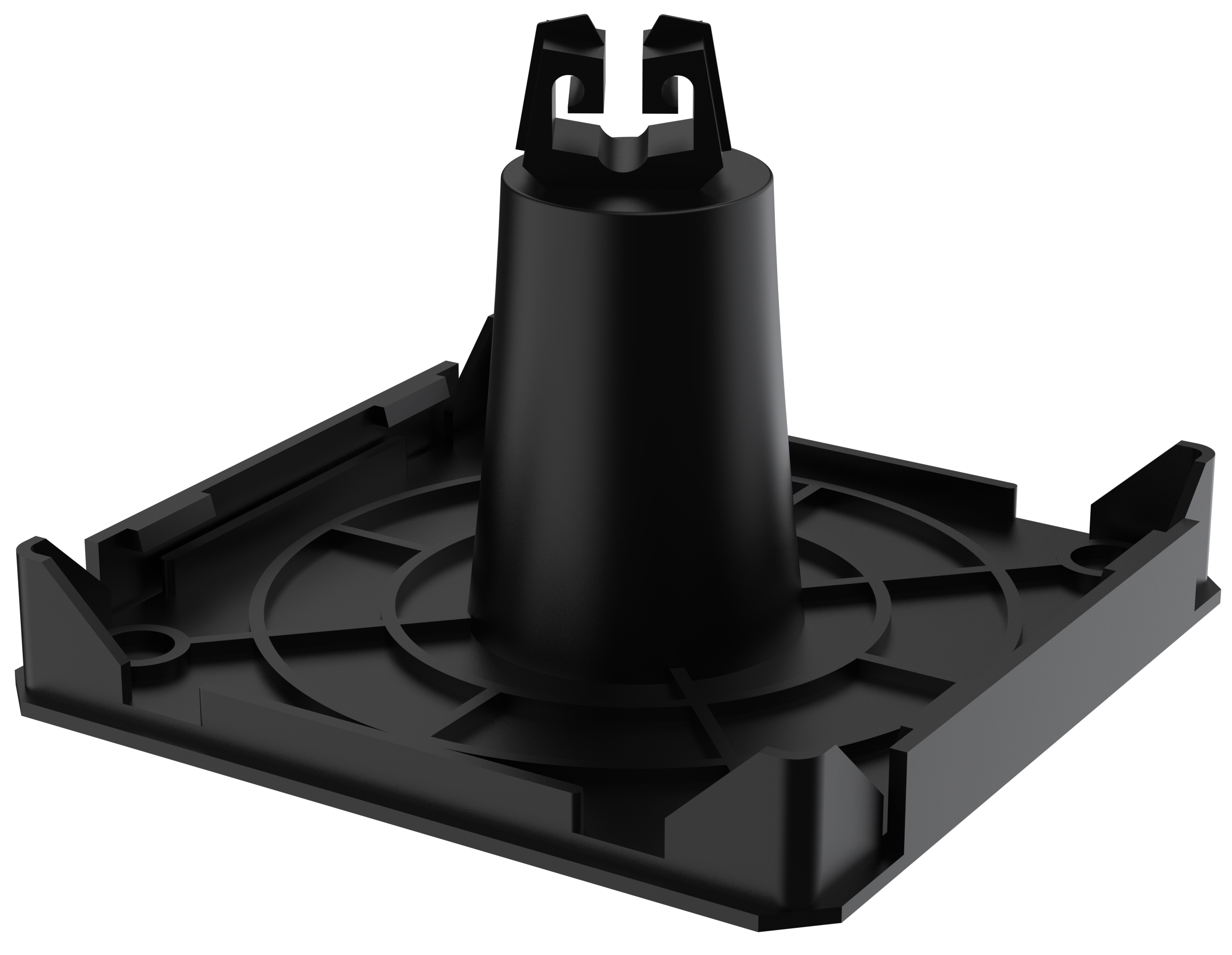 Держатель проводника круглого 8мм для кровли основание клей пластик IEK