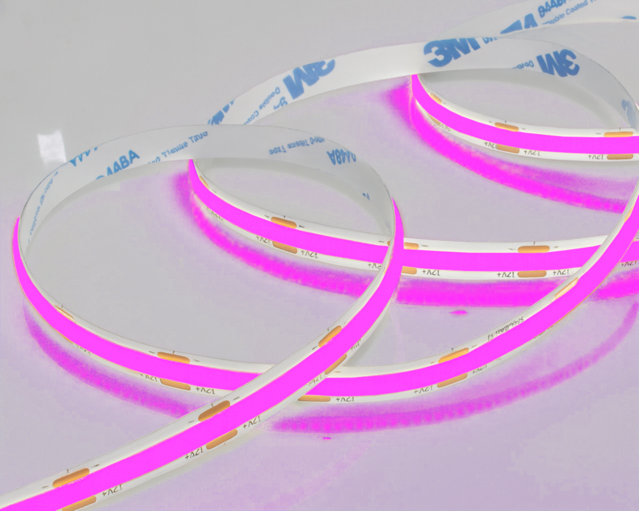 Светодиодная лента Lux COB 480Led Pink 8mm (12V, 12W, Розовый, IP20)