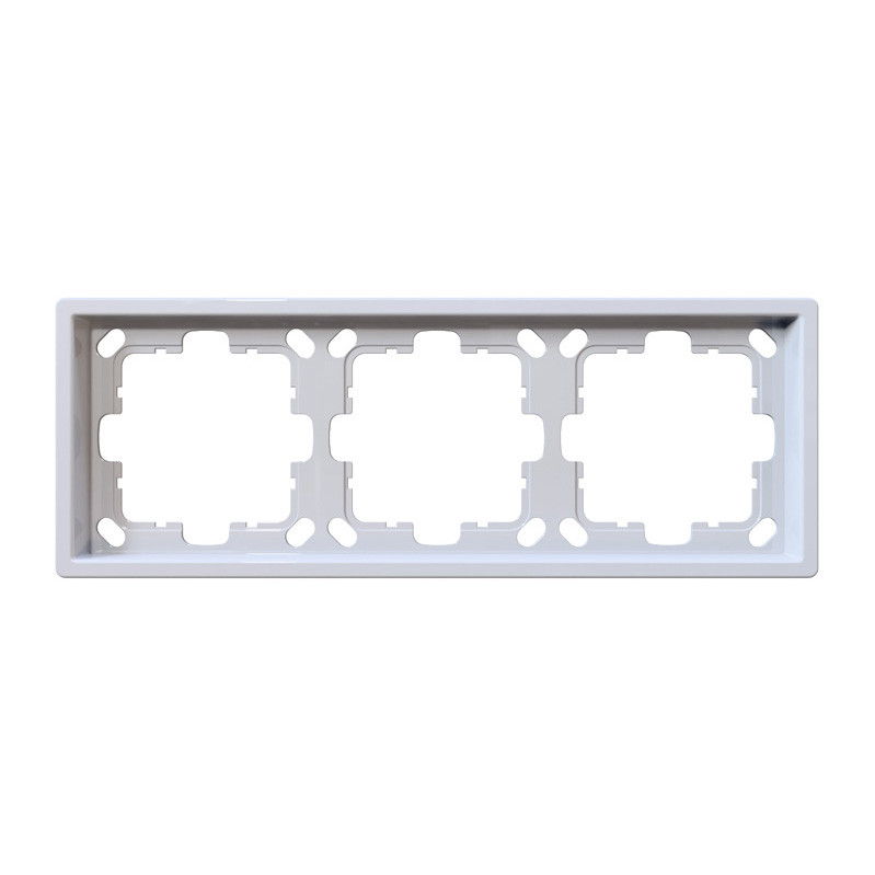 Рамка серия FD 3-постовая, цвет белый глянцевый