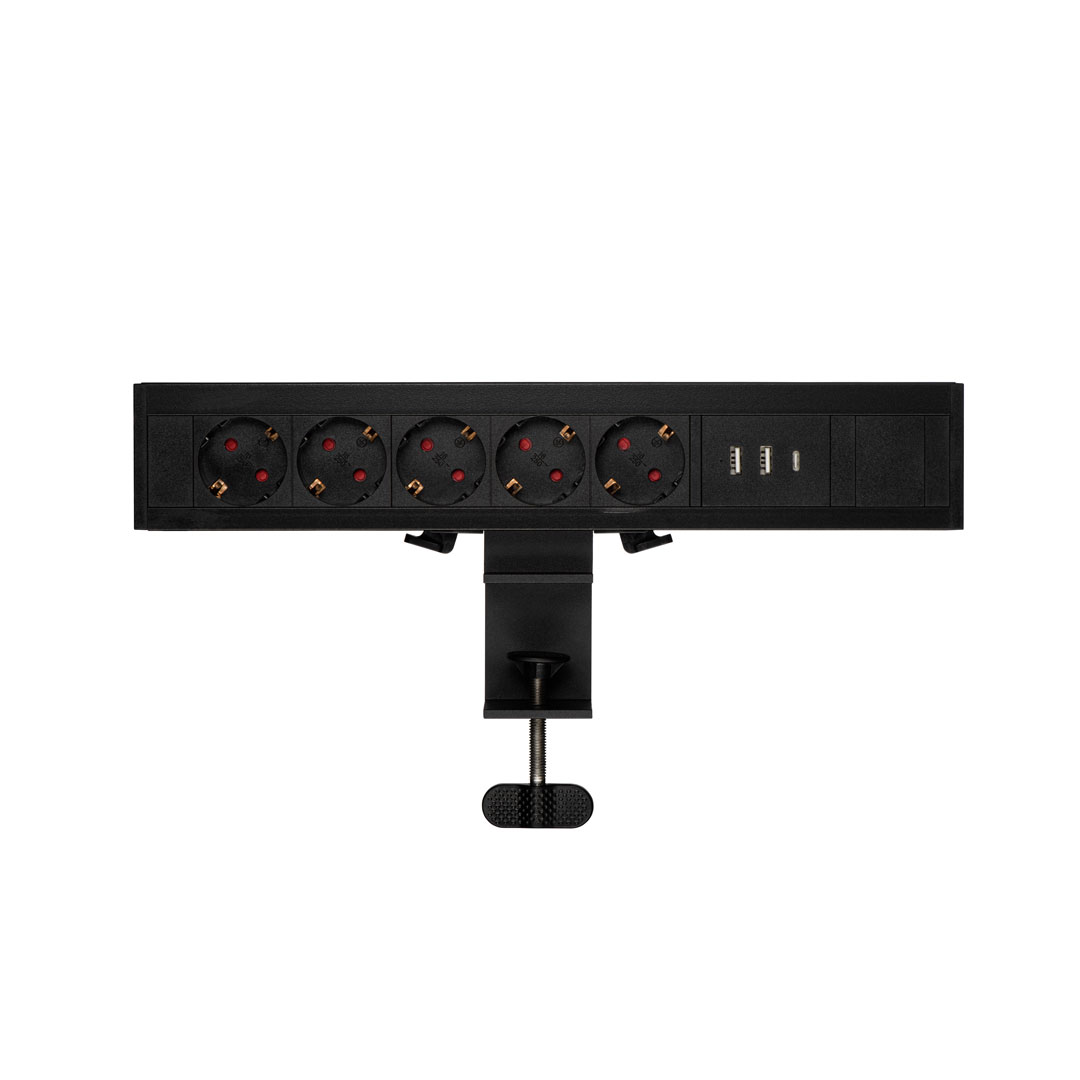 Розеточный блок Mebax LE4-GB05-P0308-A03-G16-B (серия LE4), черный