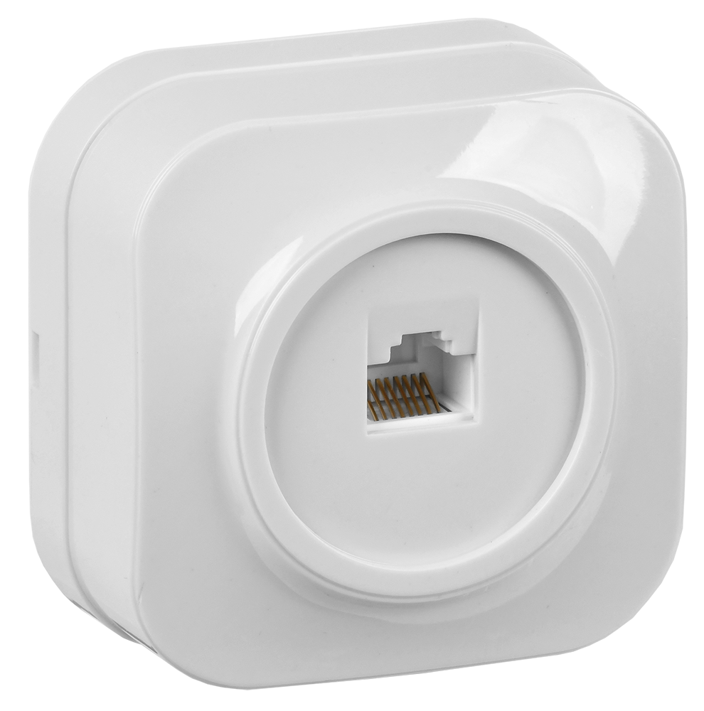 GLORY Розетка для открытой установки компьютерная RJ45 кат.5E РК10-ХБ белый IEK