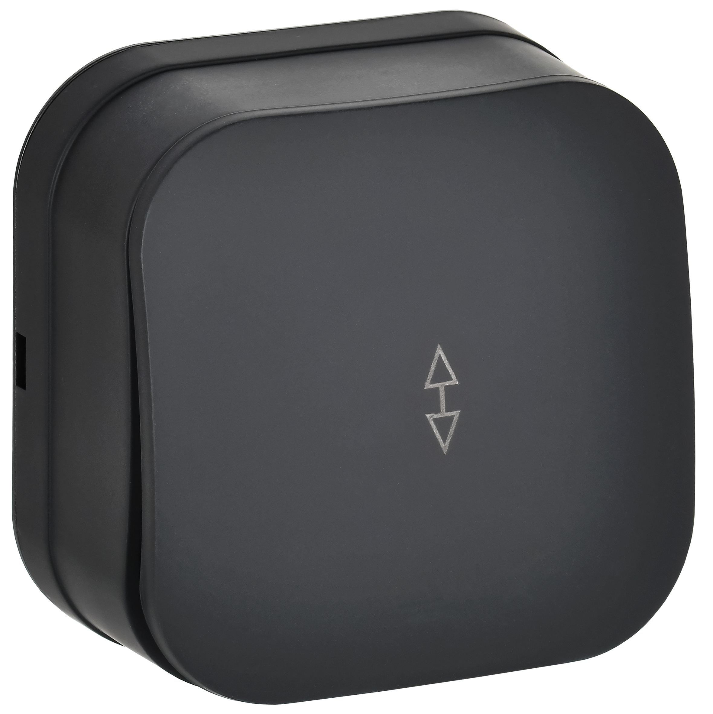 GLORY Выключатель 1-клавишный для открытой установки проходной 10А ВСп10-1-0-ХЧм черный матовый IEK