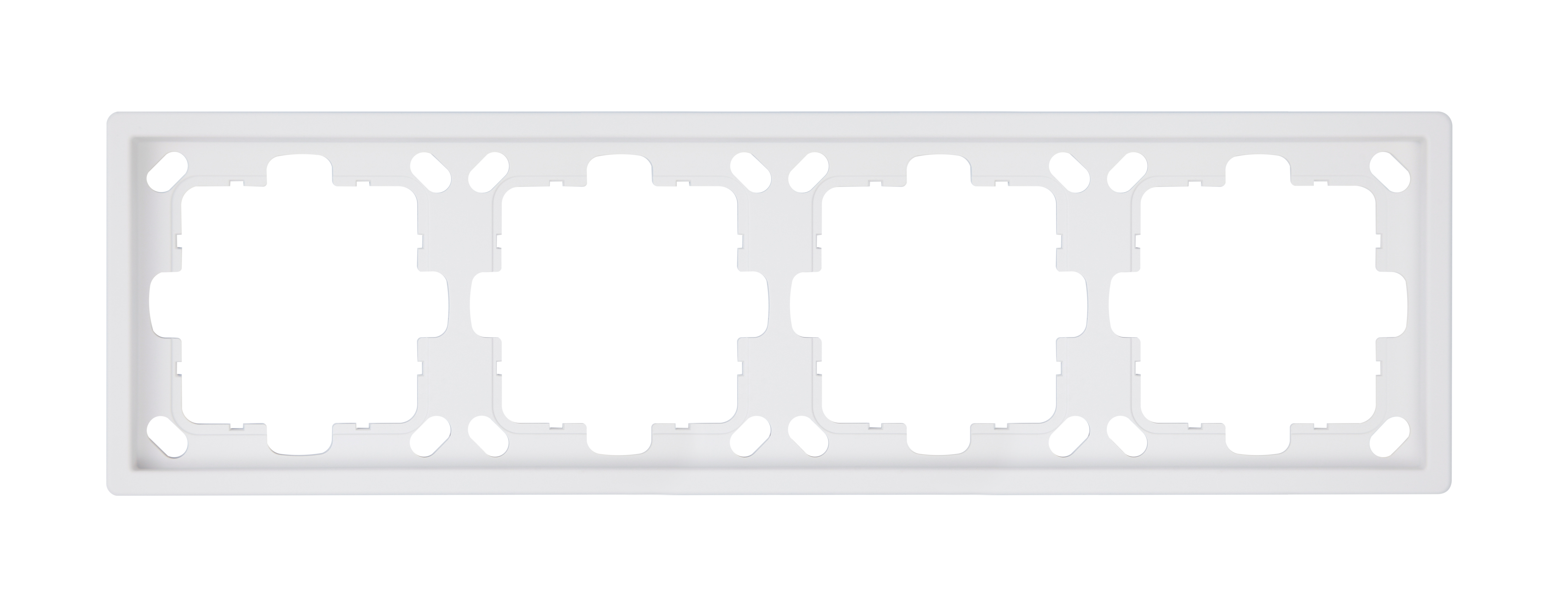 Рамка серия FD 4-постовая, цвет Белый матовый (soft touch)