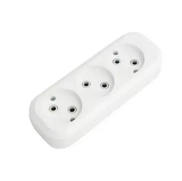 Колодка удлинителя 3 гнезда без заземления Makel