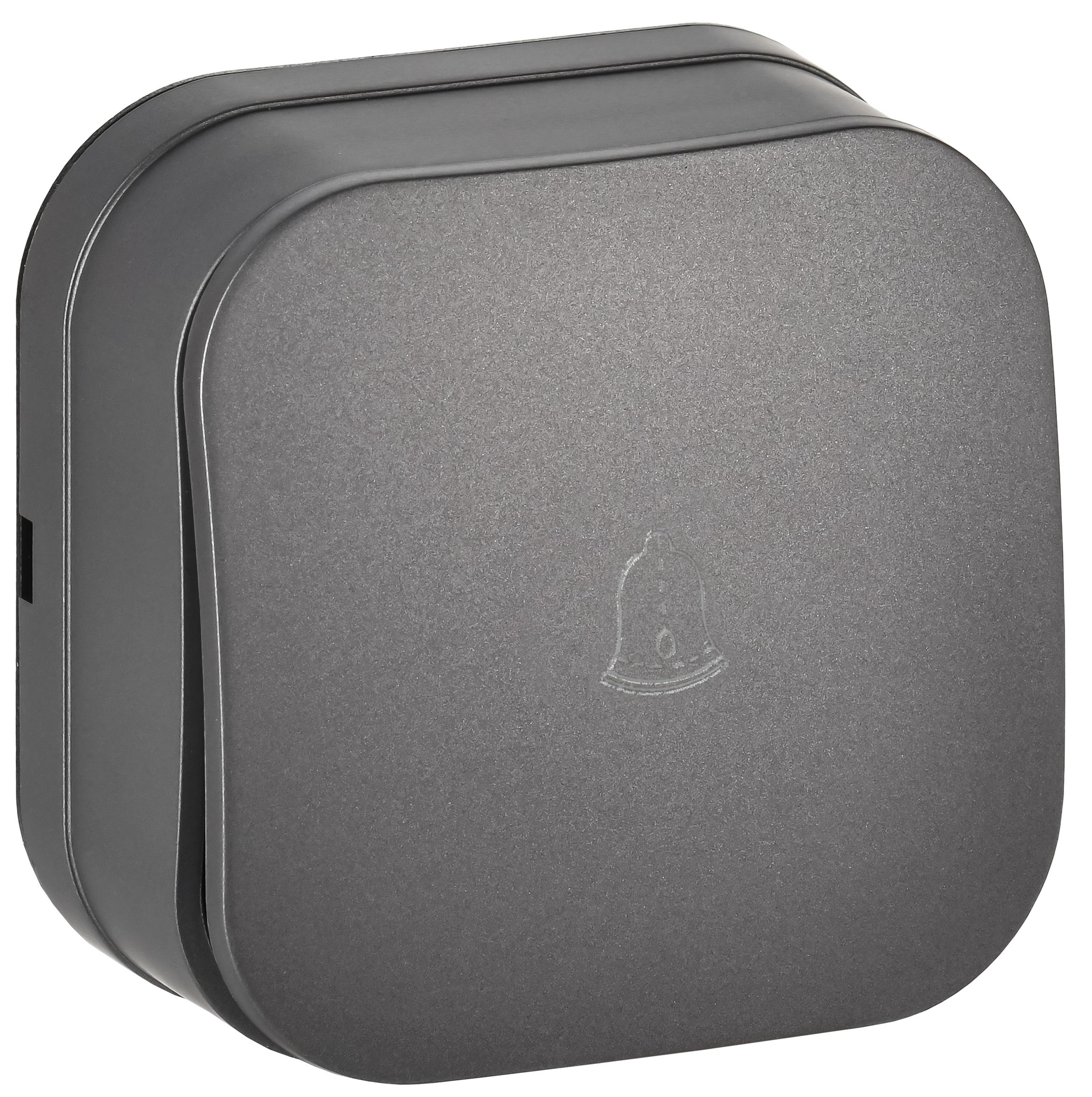 GLORY Выключатель 1-клавишный для открытой установки самовозвратный 10А ВСс20-1-0-ХСм сталь матовый IEK