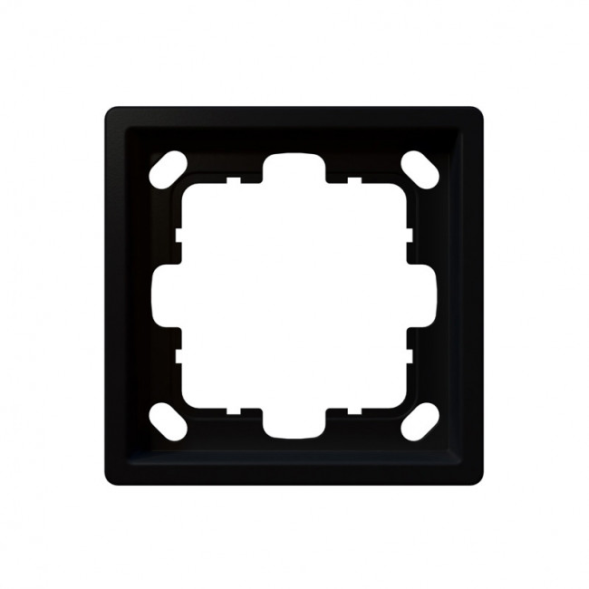 Рамка серия FD 1-постовая, цвет Черный матовый (soft touch)