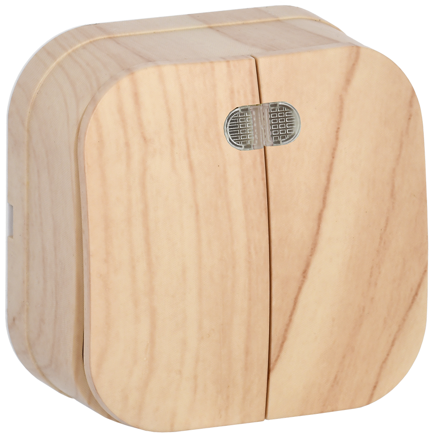 GLORY Выключатель 2-клавишный для открытой установки с индикацией 10А ВС20-2-1-ХС сосна IEK