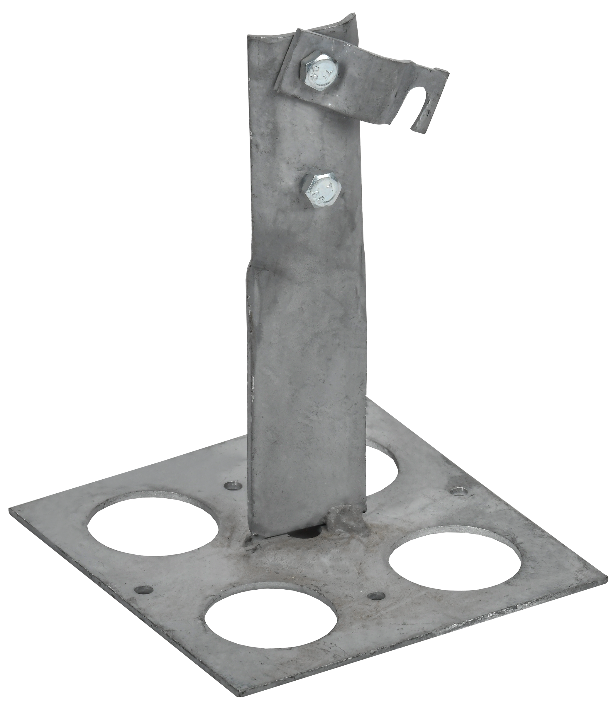 Держатель проводника круглого 6-10мм винтовой для плоской кровли h=90мм оцинкованная сталь TD IEK