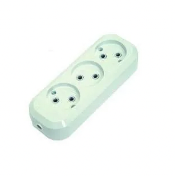Колодка удлинителя 3 гнезда без заземления Makel Колодка удлинителя 3 гнезда без заземления Makel