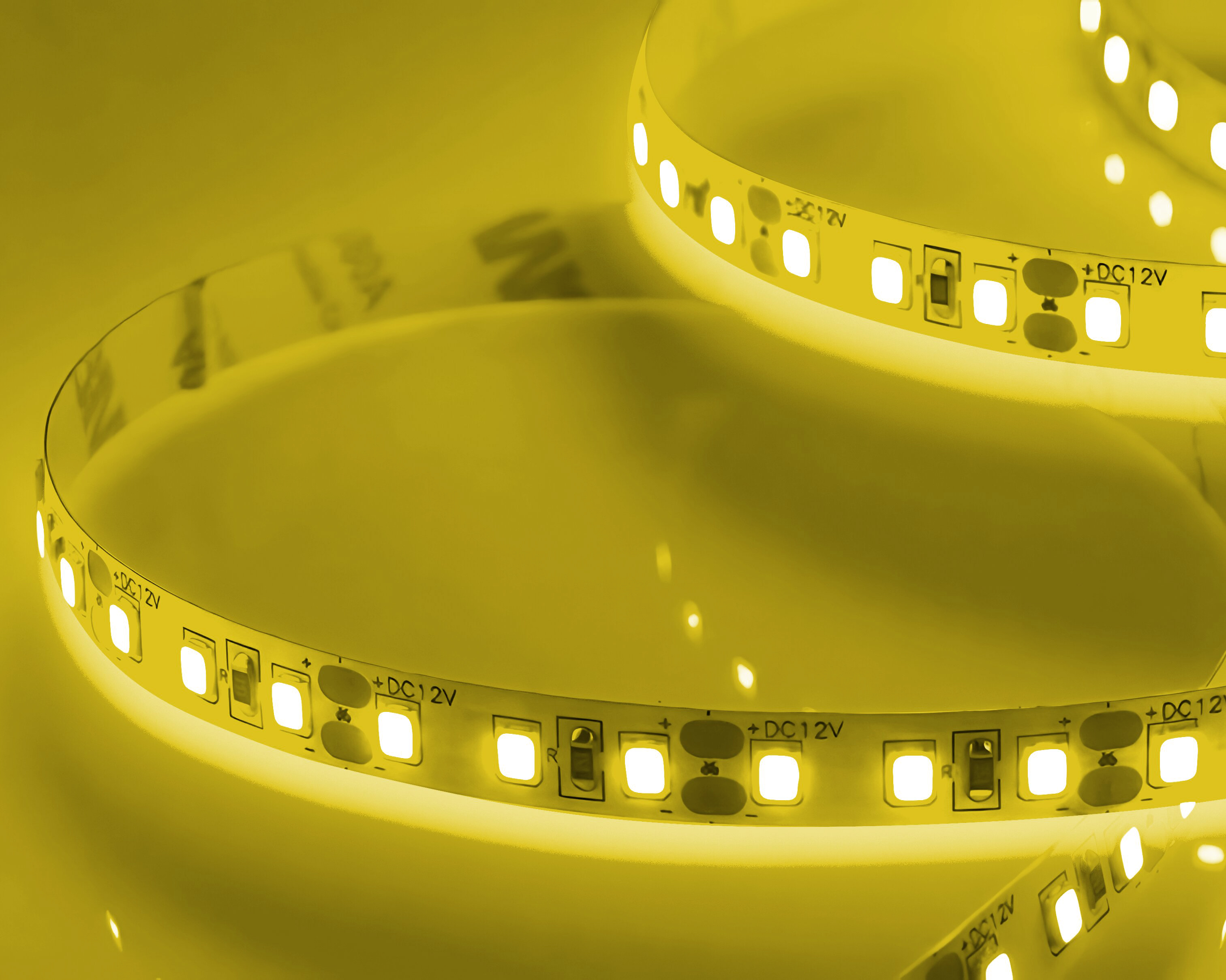 Светодиодная лента Standart PRO 2835 120Led Yellow 8mm (12V, 9.6W, Желтый, IP20)