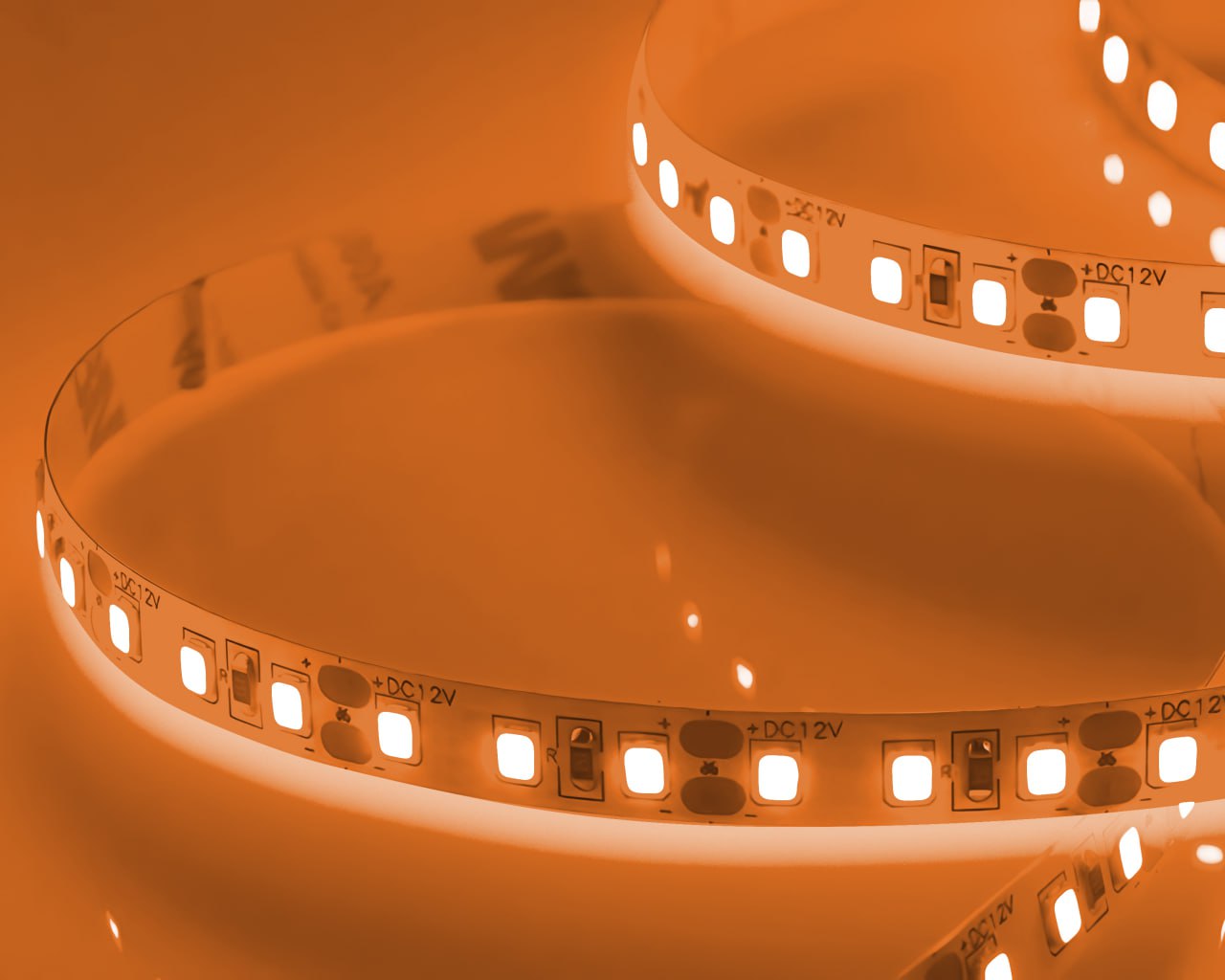 Светодиодная лента Standart PRO 2835 120Led Orange 8mm (12V, 9.6W, Оранжевый, IP20)