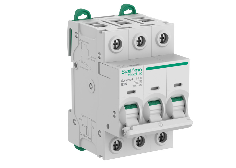 Systeme9 Автоматический выключатель (АВ) B 25A 3P 6kA 400В
