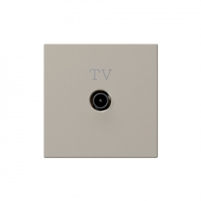 Розетка TV Φ9.5mm оконечная с накладкой, цвет Сахара