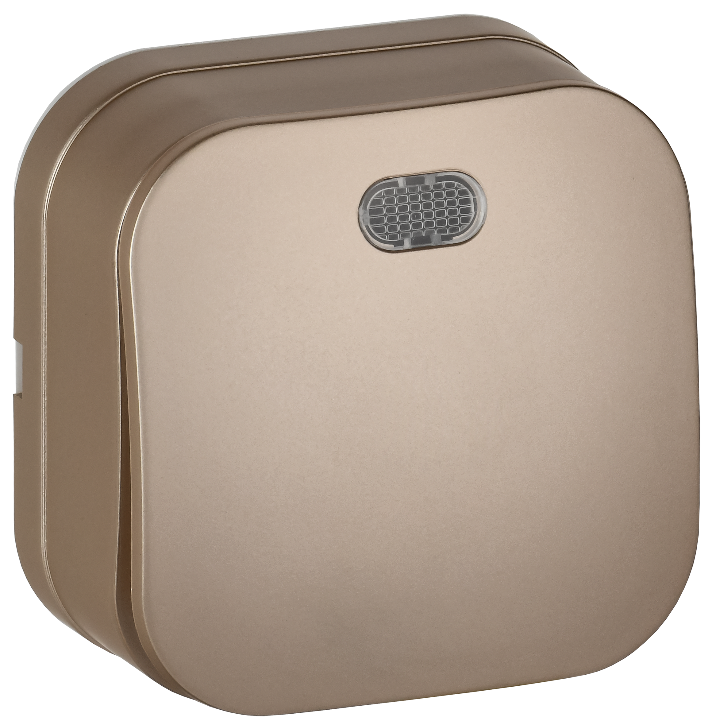 GLORY Выключатель 1-клавишный для открытой установки с индикацией 10А ВС20-1-1-ХШм шампань матовый IEK