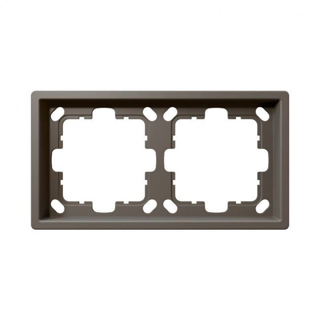 Рамка серия FD 2-постовая, цвет матовый Тауп (soft touch)