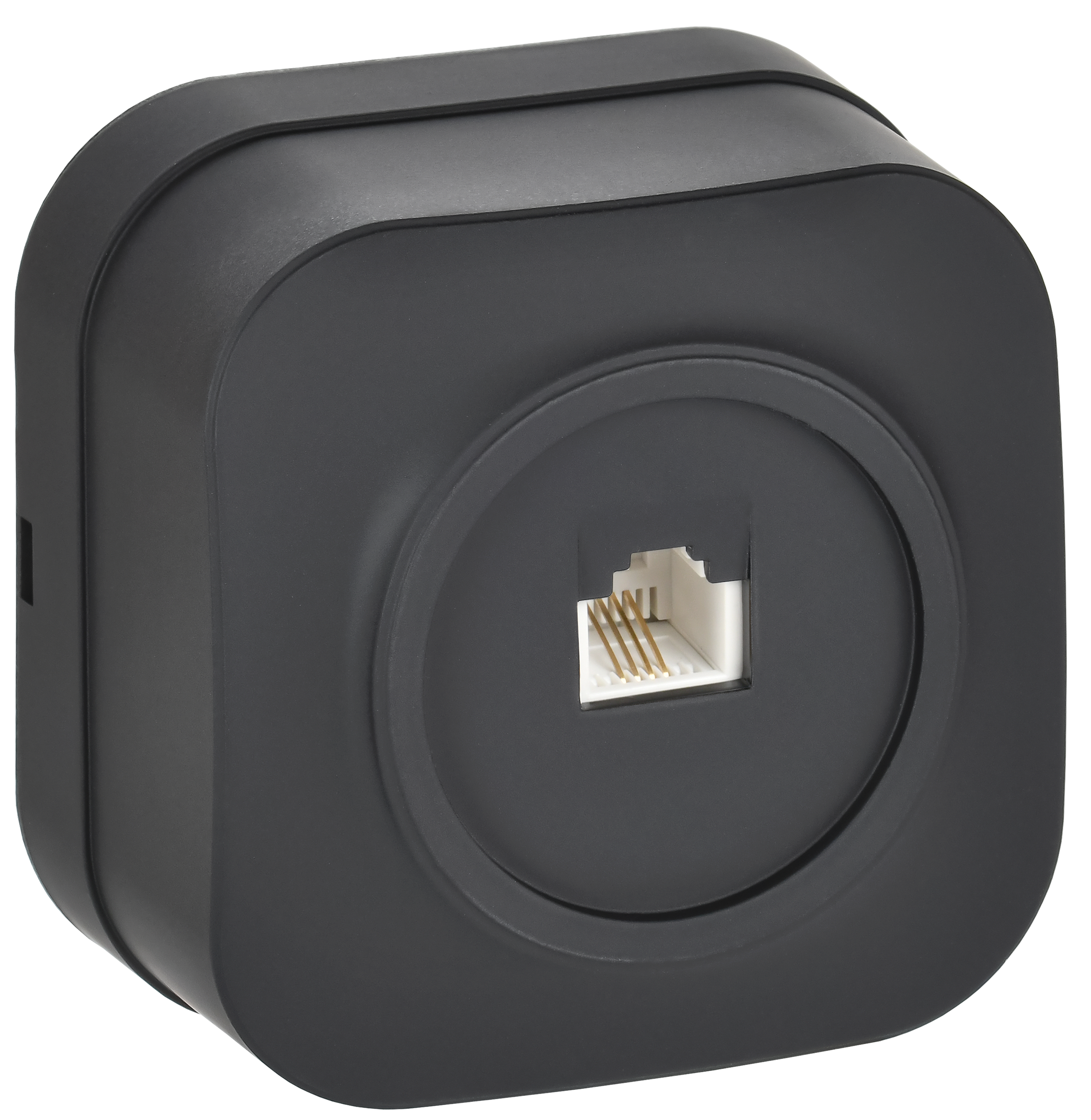 GLORY Розетка для открытой установки телефонная RJ11 РТ20-ХЧм черный матовый IEK