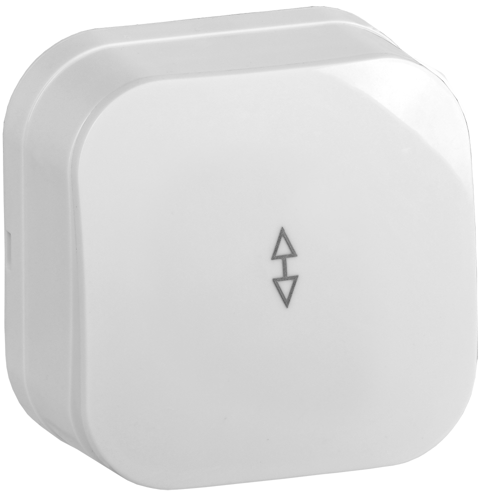 GLORY Выключатель 1-клавишный для открытой установки проходной 10А ВСп10-1-0-ХБ белый IEK