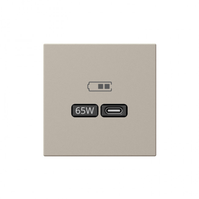 USB зарядка 65W тип "С" и тип "А", 220-240Вт, 50-60Мгц, цвет Сахара