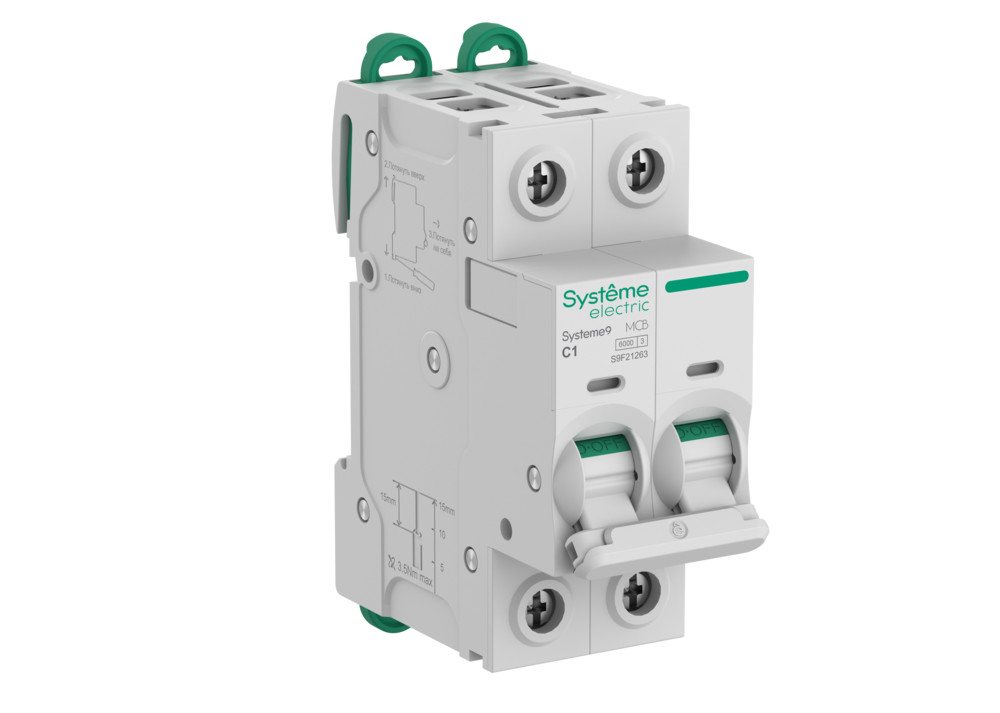 Systeme9 Автоматический выключатель (АВ) C 1A 2P 6kA 400В