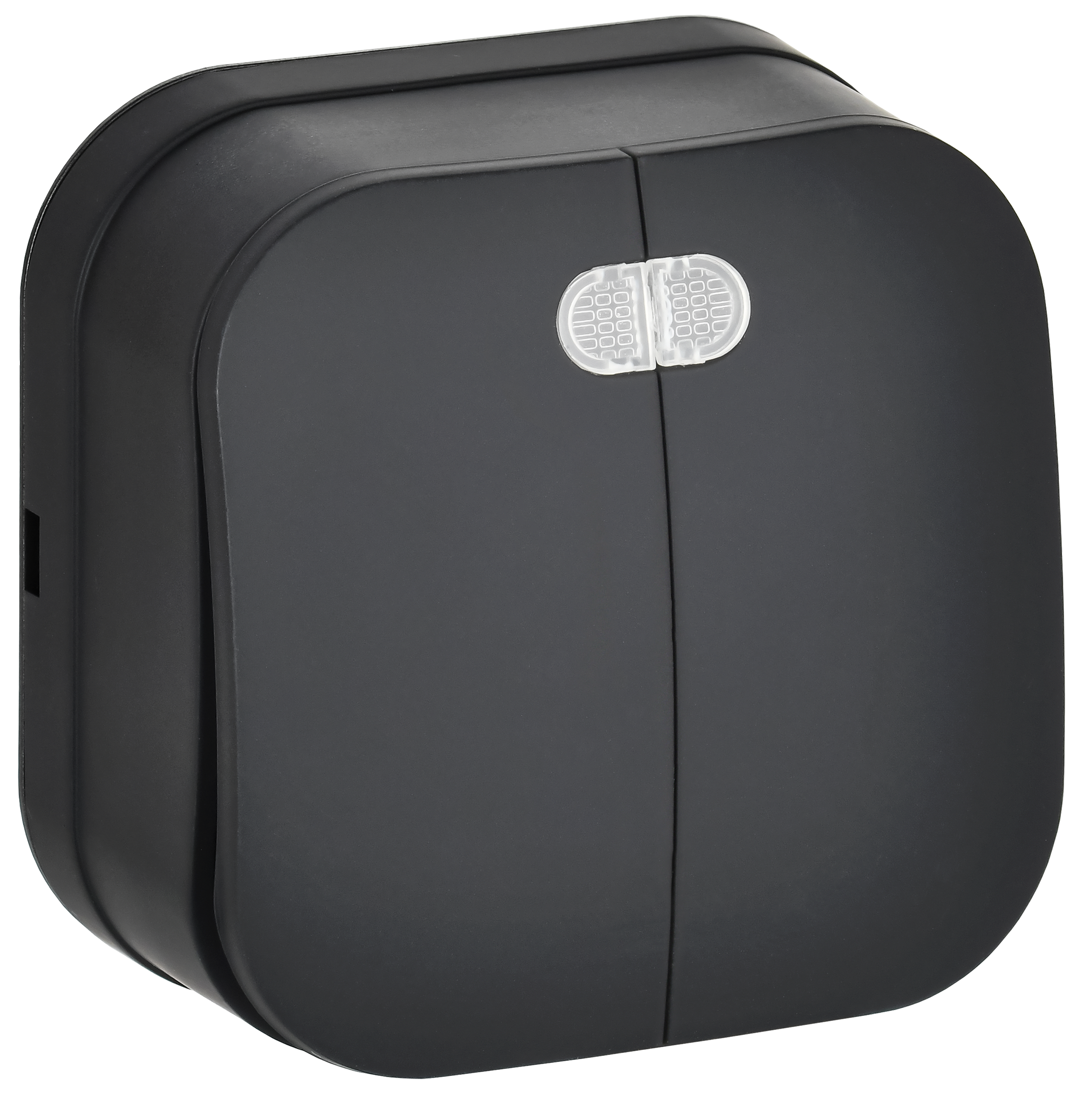 GLORY Выключатель 2-клавишный для открытой установки с индикацией 10А ВС20-2-1-ХЧм черный матовый IEK